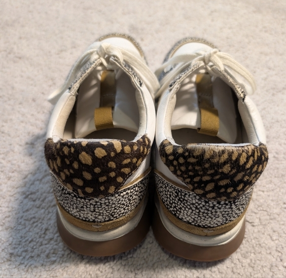 Madewell Kickoff Trainer Sneakers Leather Spot Mix Calf Hair Women's Size 9.5. - Picture 4 of 13